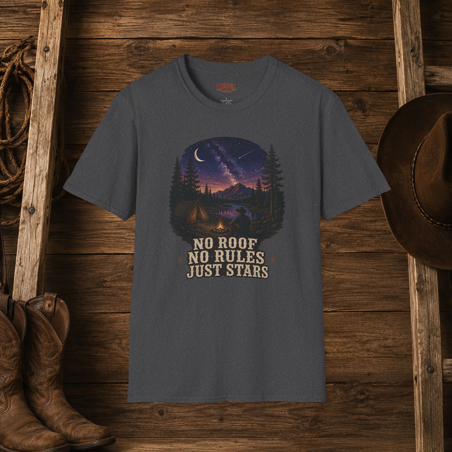 No Roof No Rules   Adult T-Shirt