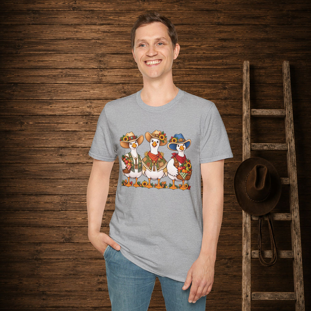 Fall Geese  Adult Size T-Shirt