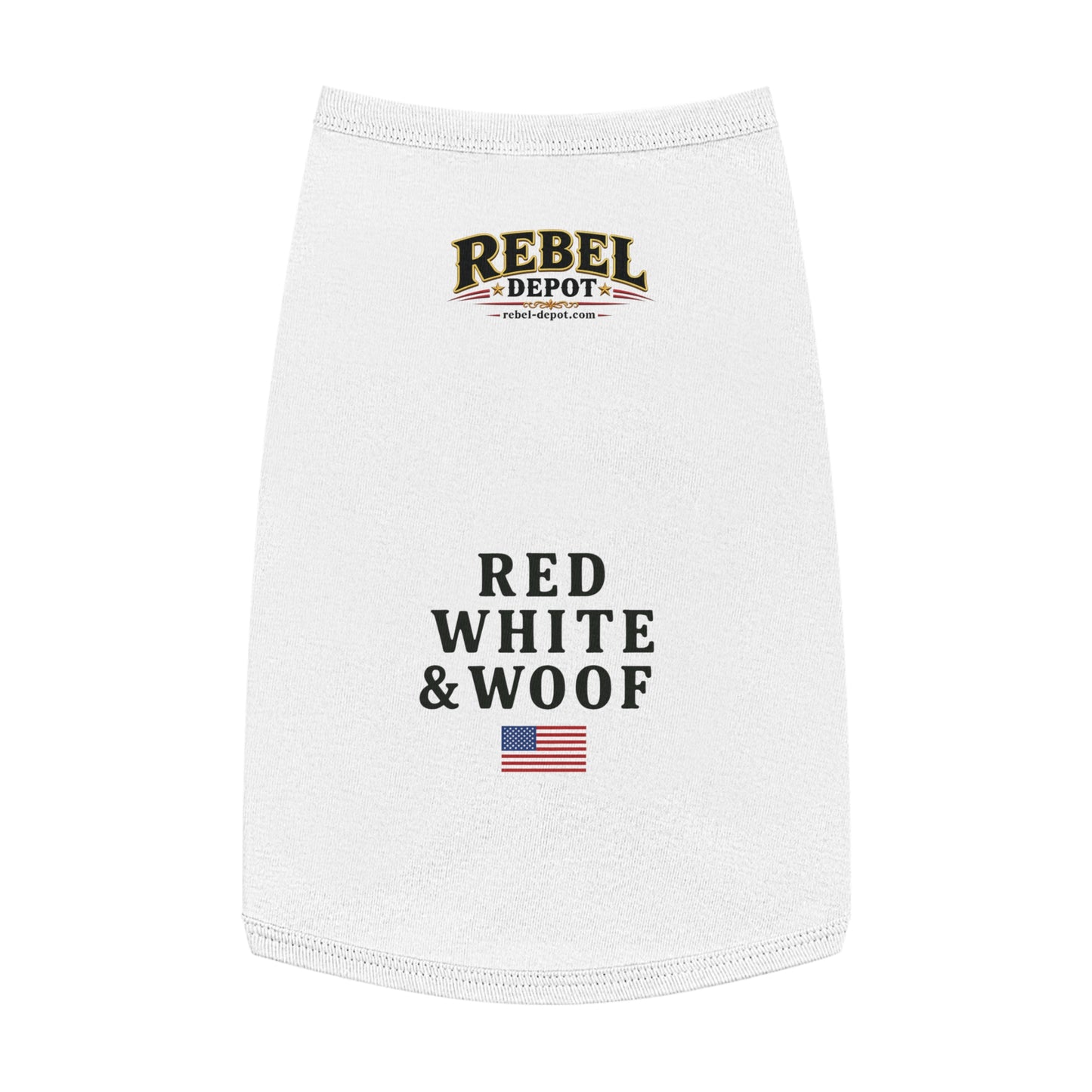 Red White Woof  Pet Tank Top