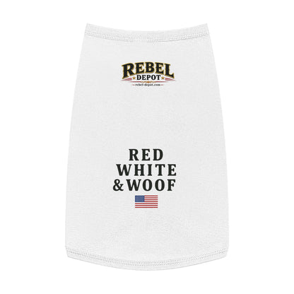 Red White Woof  Pet Tank Top