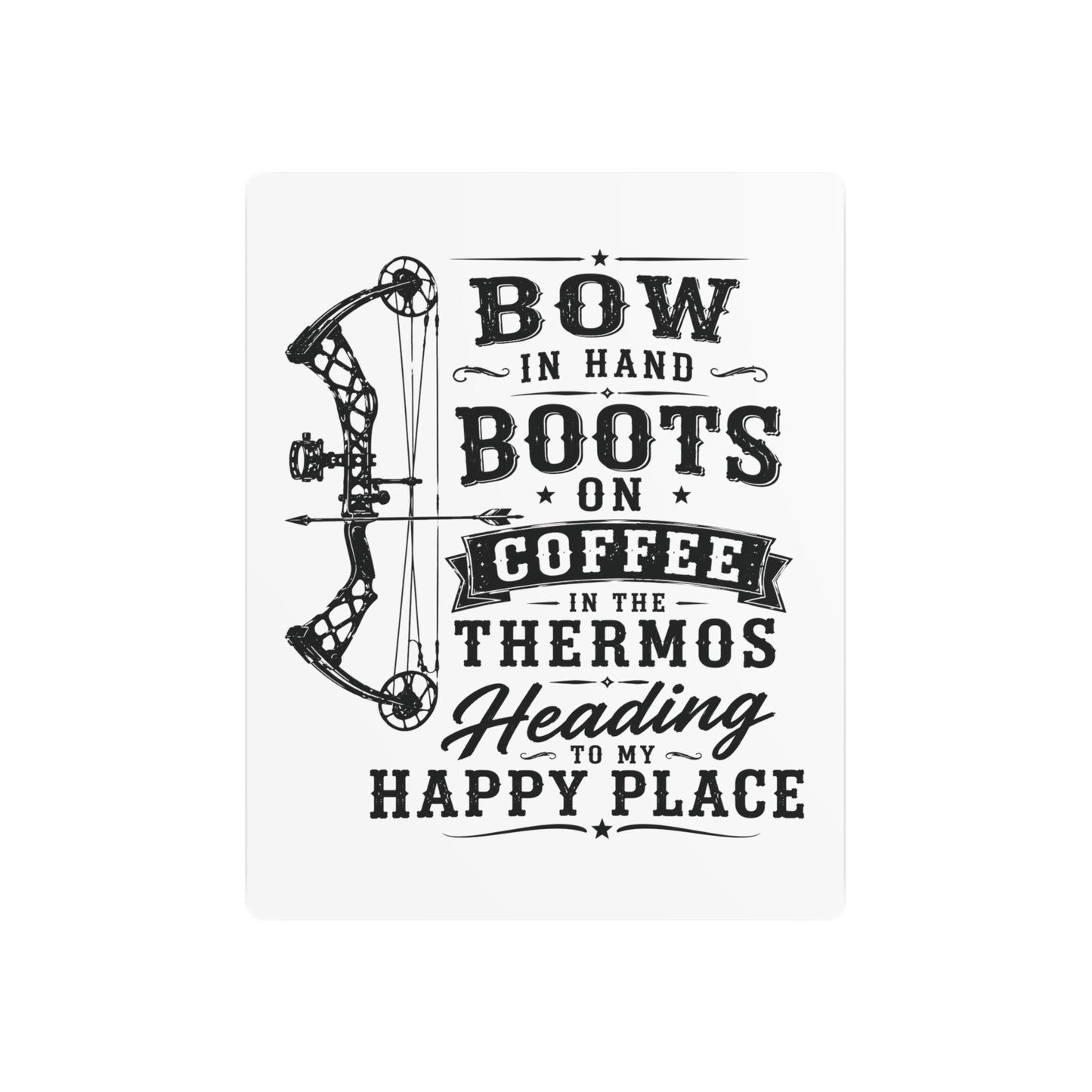 Bow Boots Coffee  Metal Art Sign