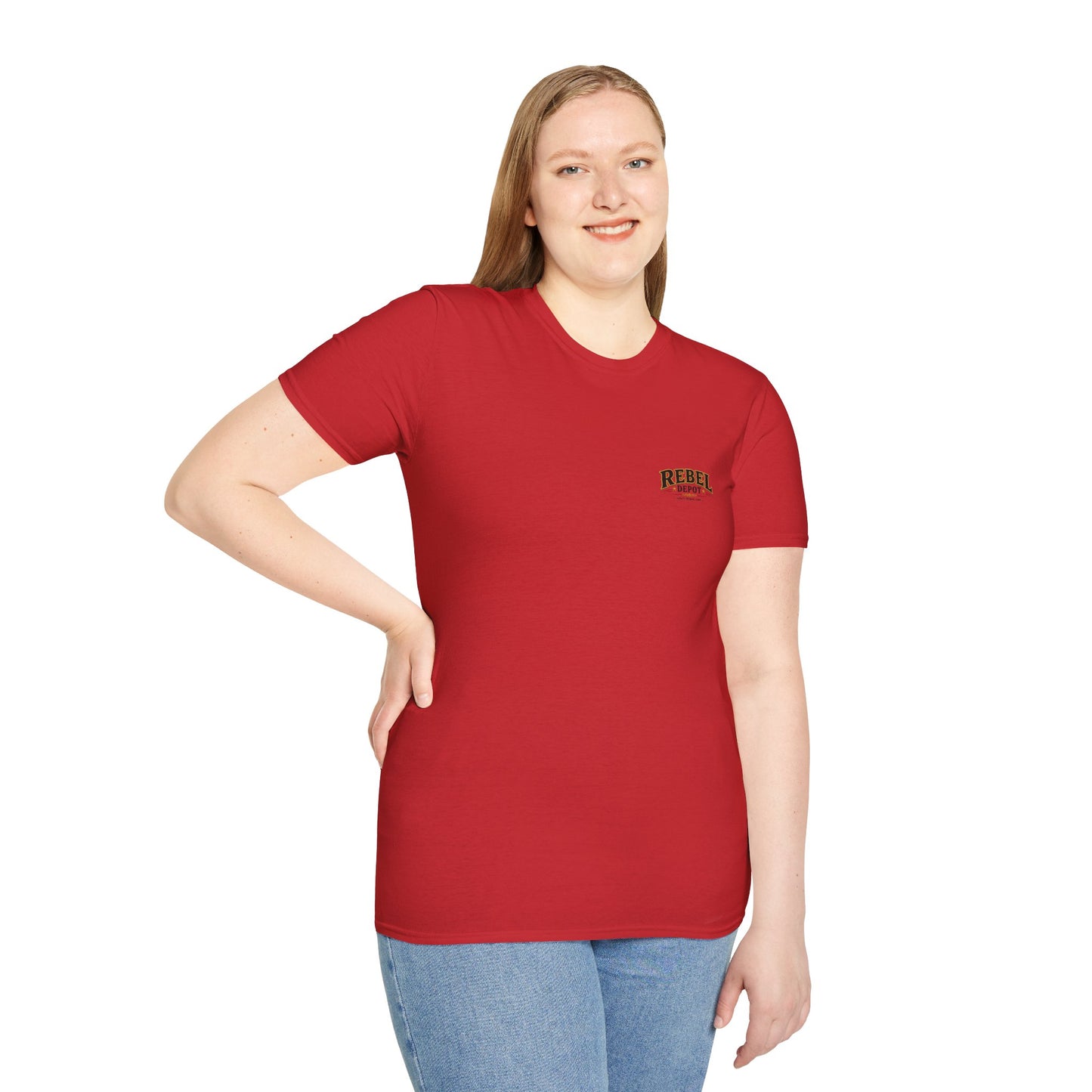 Stars Stripes and Spurs Cowgirl  (Back) T-Shirt