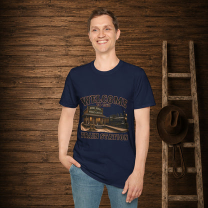 Train Station   Adult T-Shirt