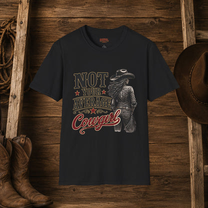 Not Average Cowgirl (Front)   Adult T-Shirt