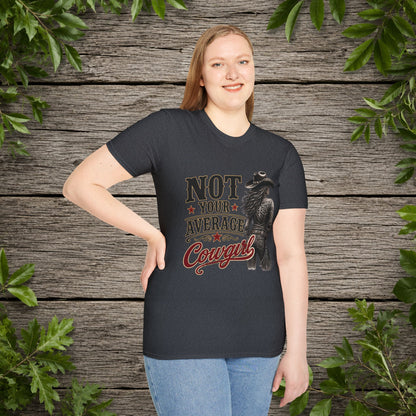 Not Average Cowgirl (Front)   Adult T-Shirt