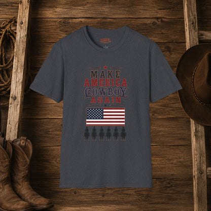 Make America Cowboy Again (Front)  Adult T-Shirt