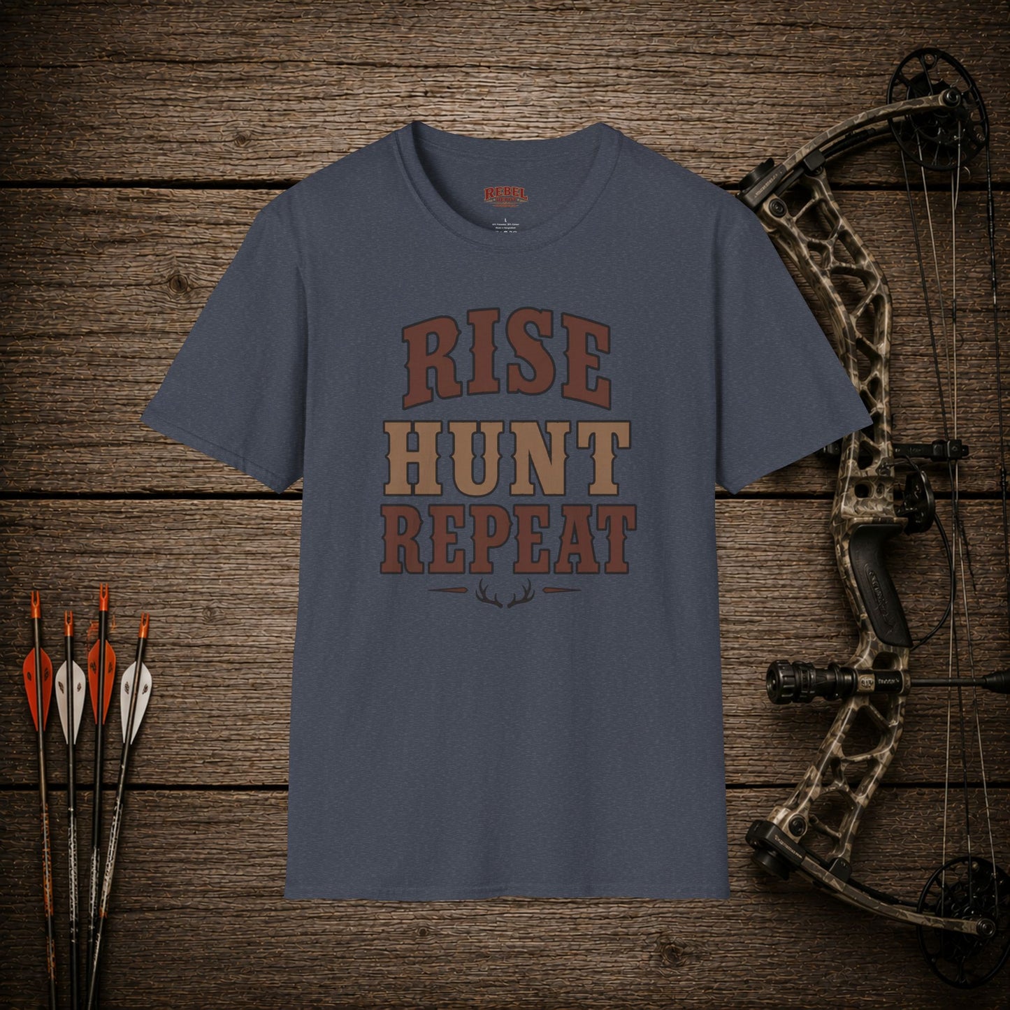 Rise Hunt Repeat  Adult T-Shirt