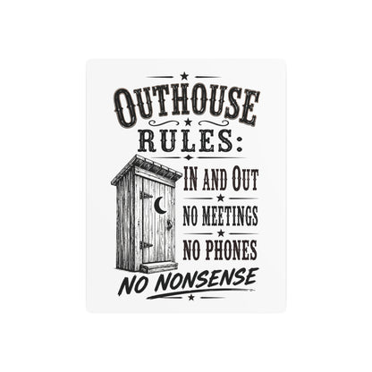 Outhouse Rules  Metal Art Sign