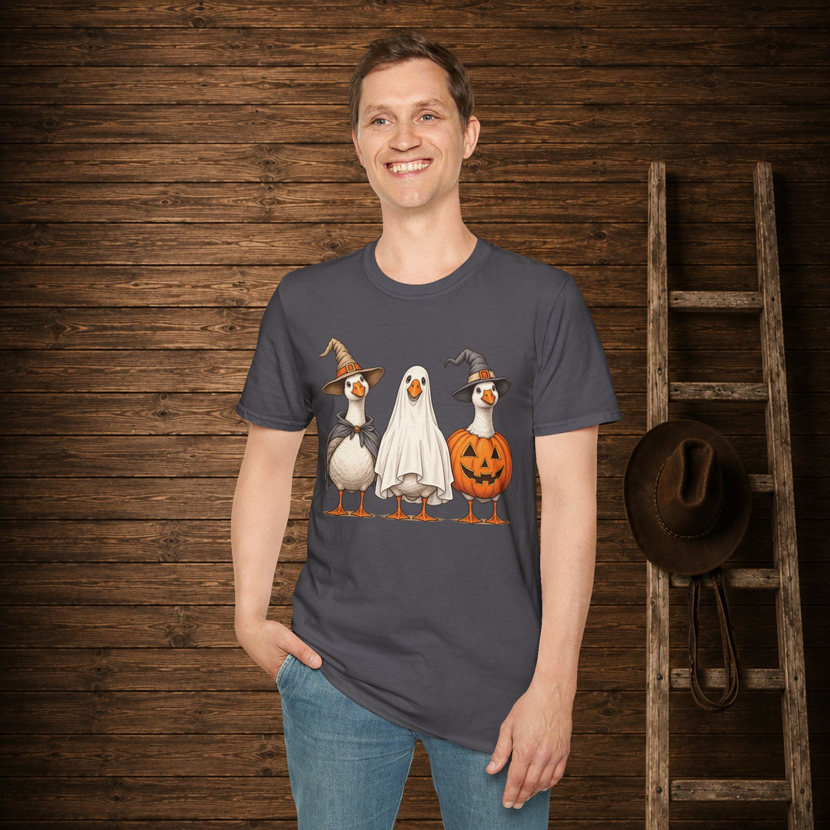 Spooky Geese   Adult Size T-Shirt