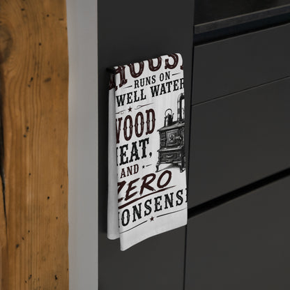House Runs On  Kitchen Tea Towel