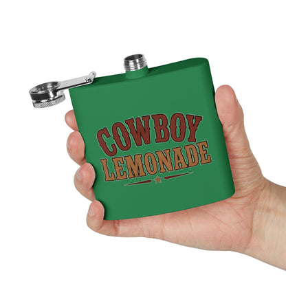 Cowboy Lemonade   Stainless Steel Flask, 6oz