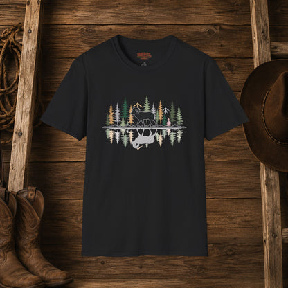 Morning Reflection Big Horn Sheep   Adult Size T-Shirt