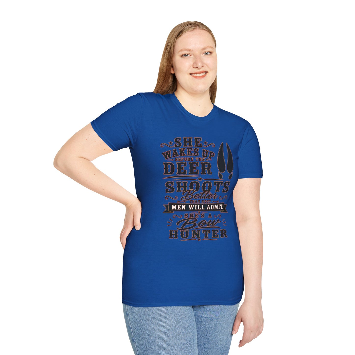 She's A Bow Hunter  Adult Size T-Shirt