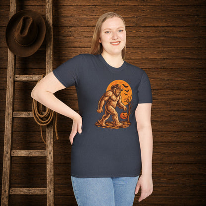 Halloween Squatch   Adult Size T-Shirt