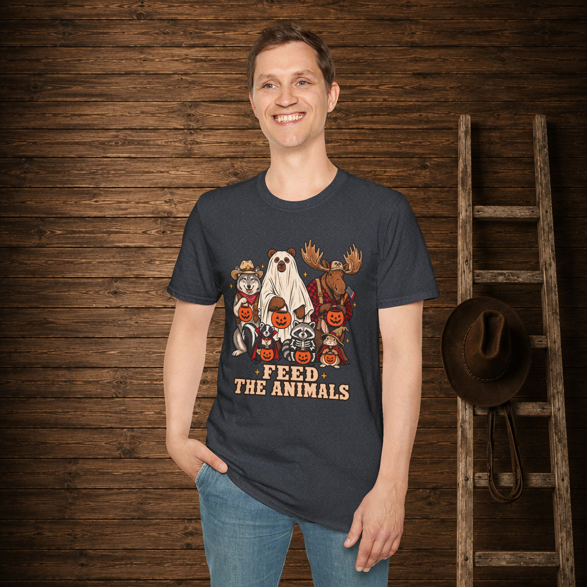 Feed The Animals   Adult Size T-Shirt