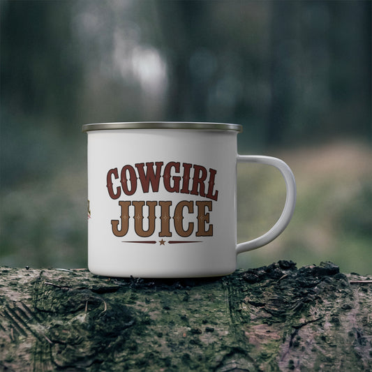 Cowgirl Juice   Enamel Camping Mug