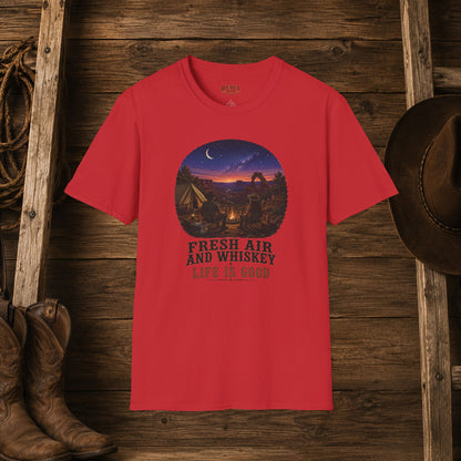 Fresh Air And Whiskey  Adult T-Shirt