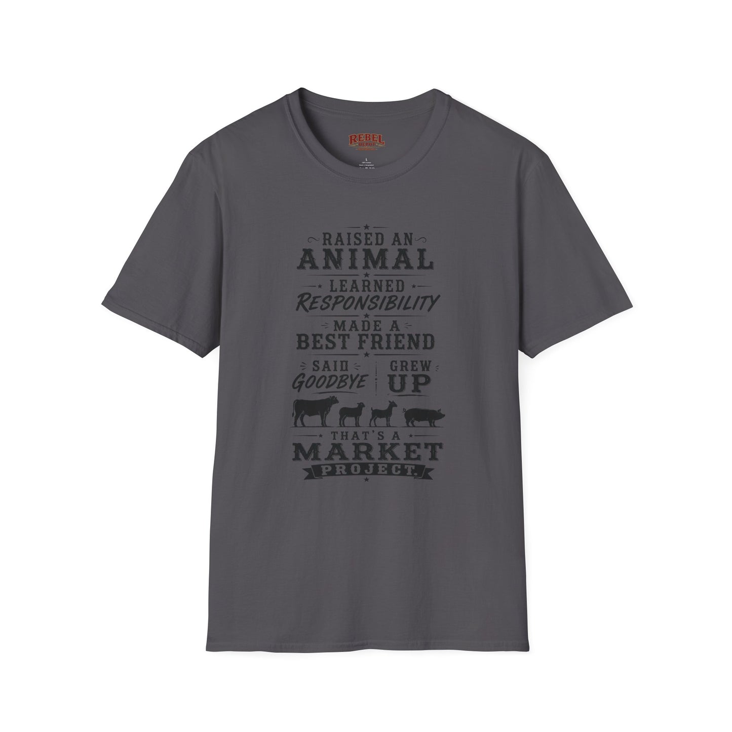 Market Project. Grew Up.   Adult Size T-Shirt