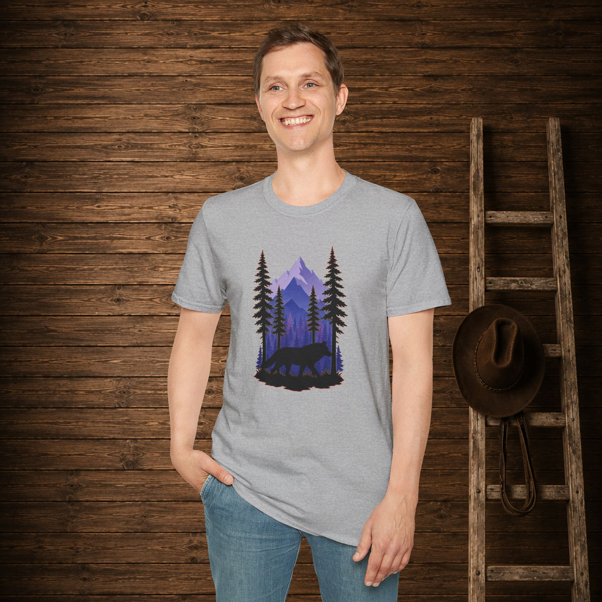 Twilight Wolf   Adult Size T-Shirt