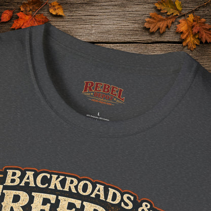Backroads & Freedom  Adult Size T-Shirt