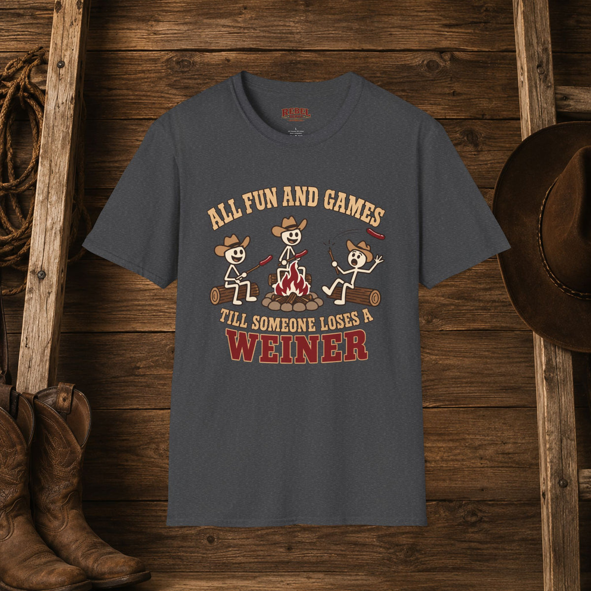Fun & Games Till Someone Loses A Weiner   Adult Size T-Shirt