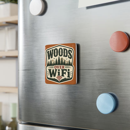 Woods Over WiFi   Porcelain Magnet Square