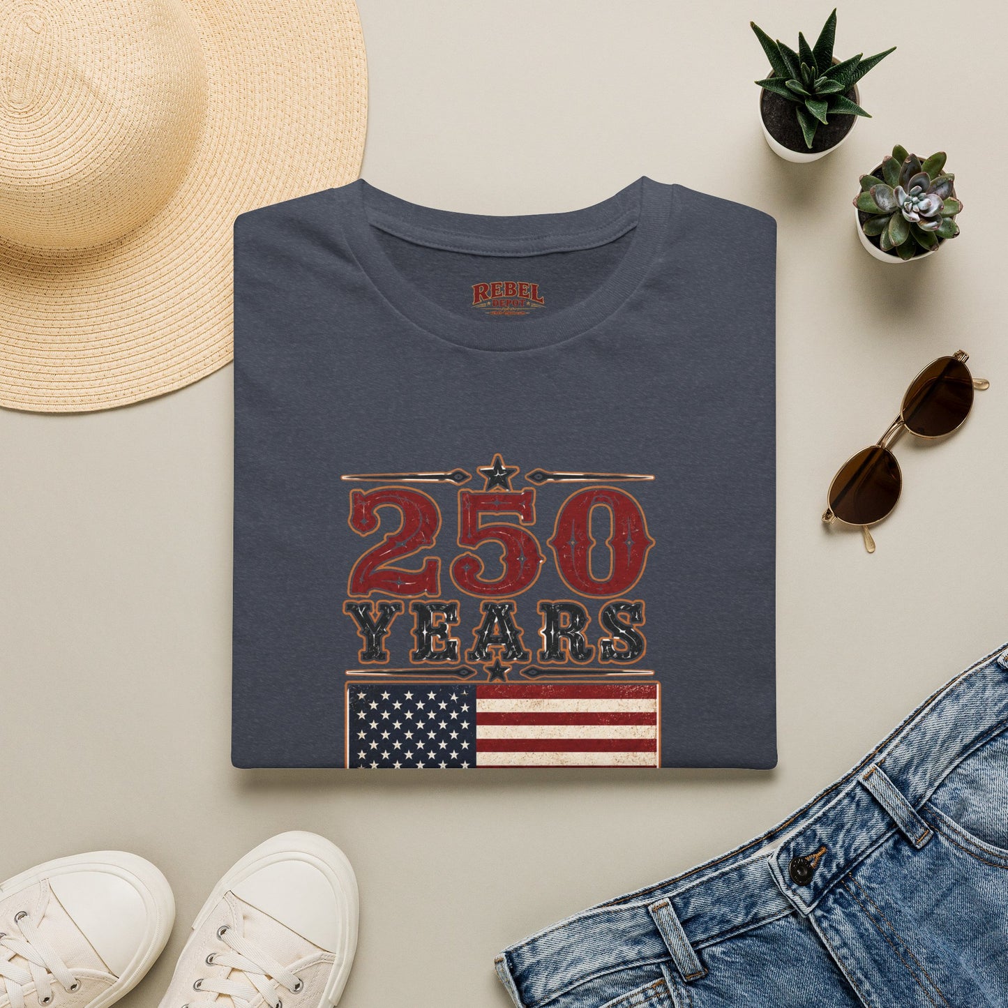 250 Years Free  Adult Size T-Shirt