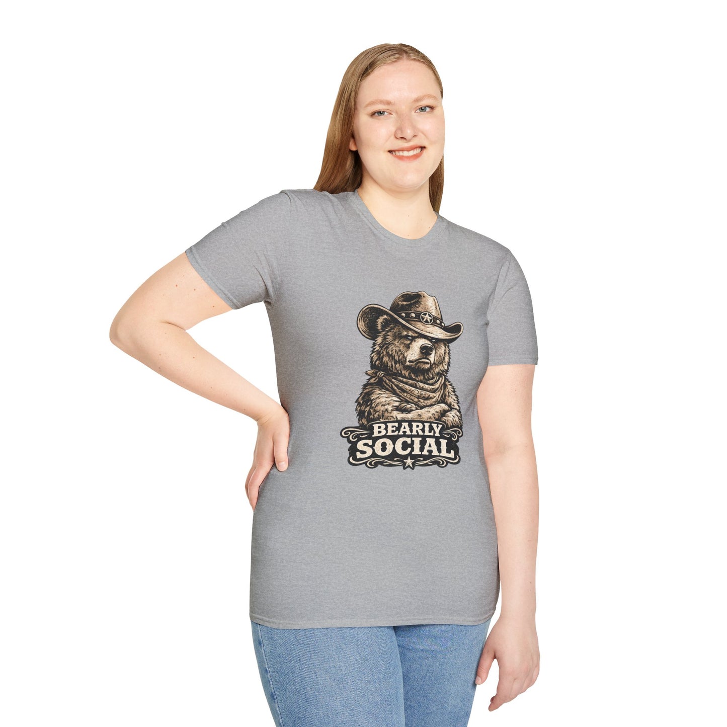 Bearly Social Cowboy T-Shirt