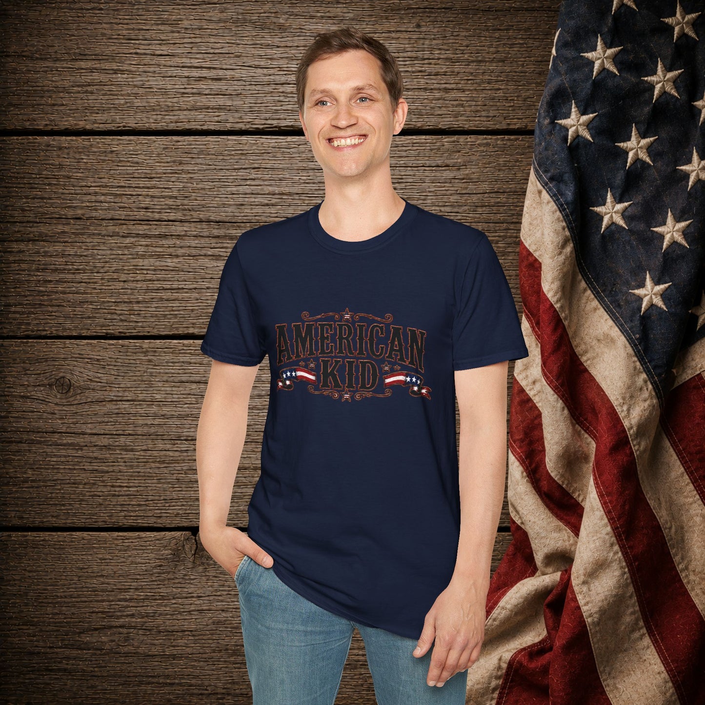 American Kid Patriot  Adult Size T-Shirt