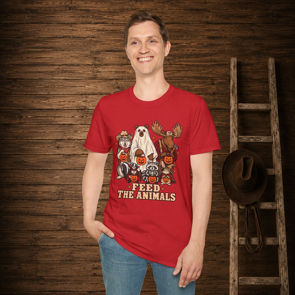 Feed The Animals   Adult Size T-Shirt