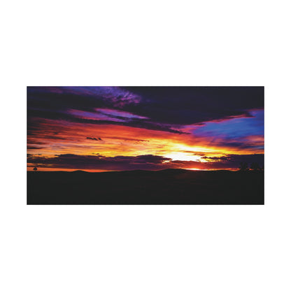 Pasture Sunset Matte Canvas Art
