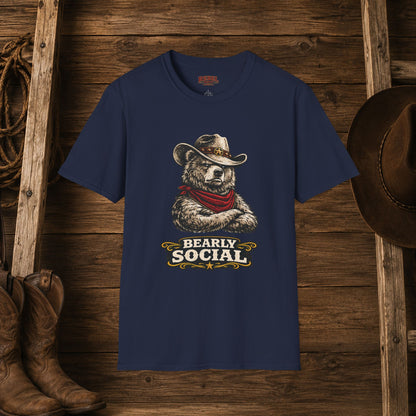 Bearly Social Cowboy T-Shirt