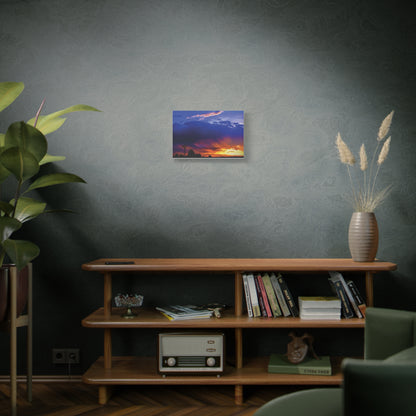Windmill Sunset Matte Canvas Art