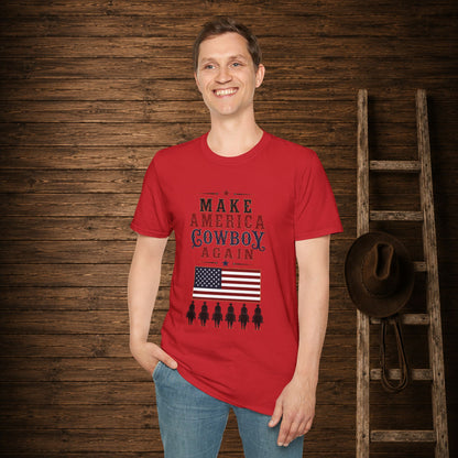 Make America Cowboy Again (Front)  Adult T-Shirt