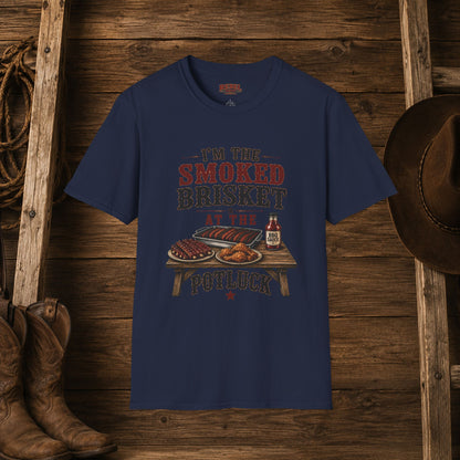 Smoked Brisket Potluck  Adult T-Shirt