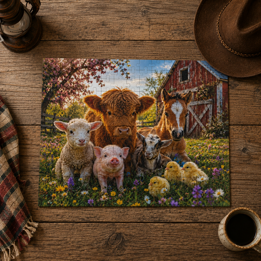 Baby Farm Animals  Kids' Puzzle 30-Piece