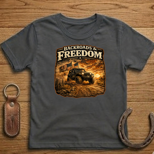 Backroads & Freedom  Adult Size T-Shirt