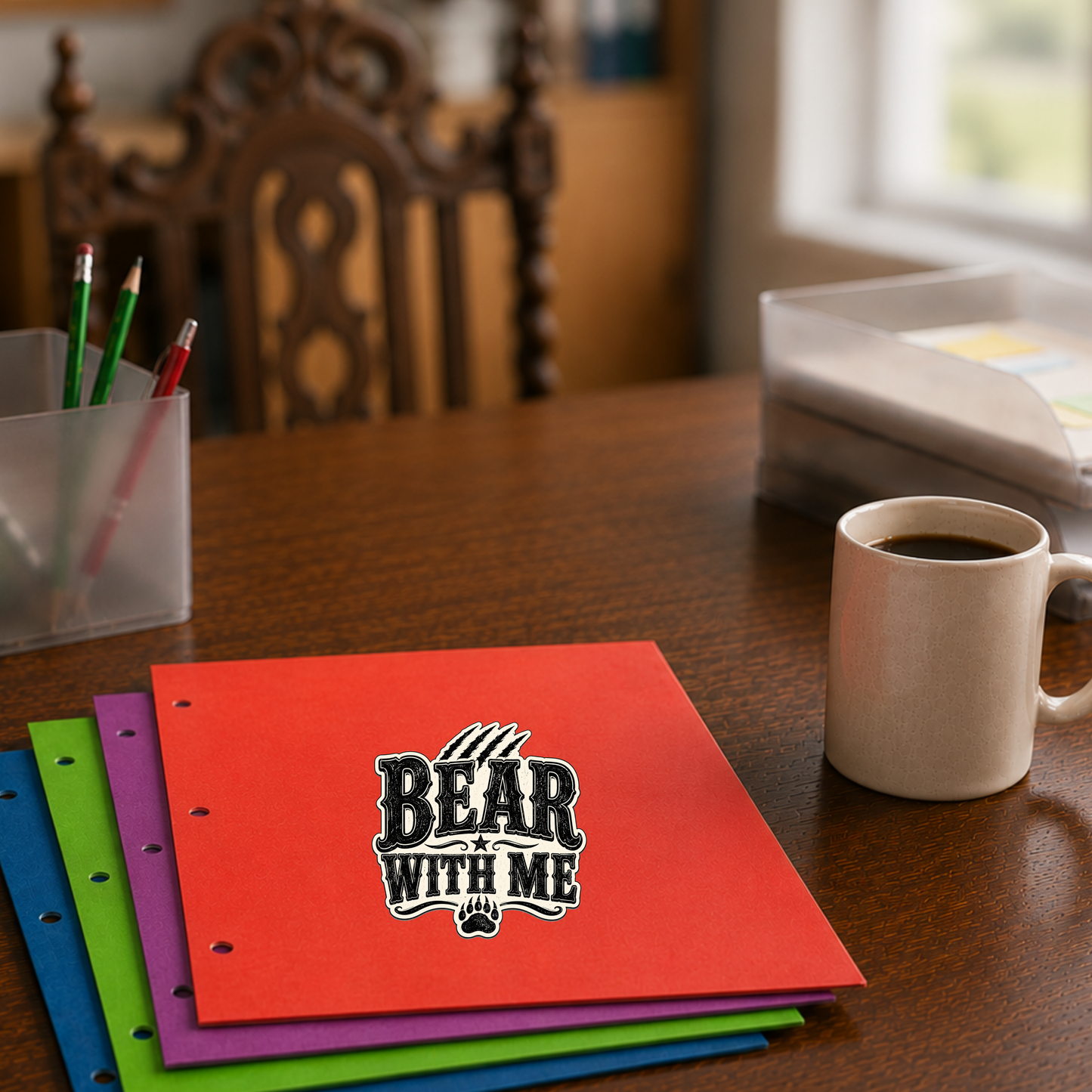 Bear With Me  Die-Cut Stickers