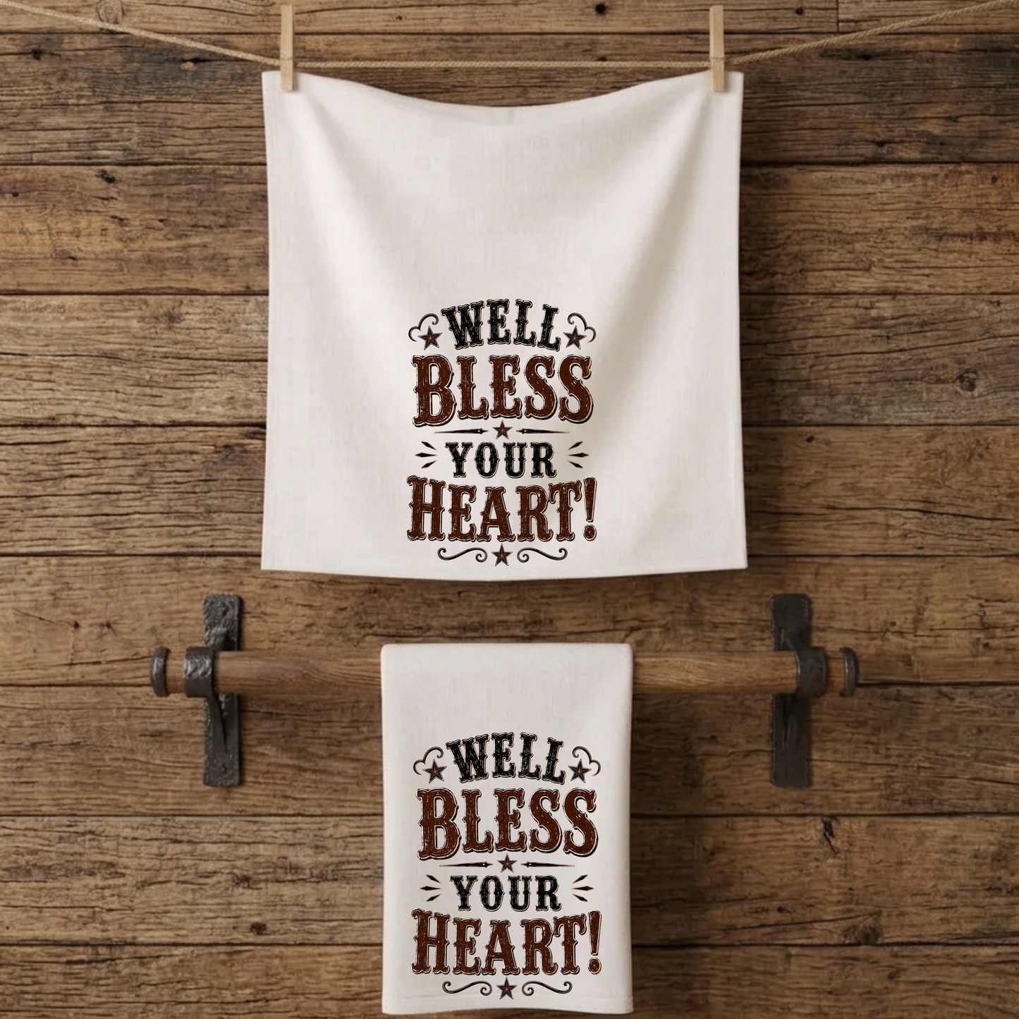 Bless Your Heart   Kitchen Tea Towel