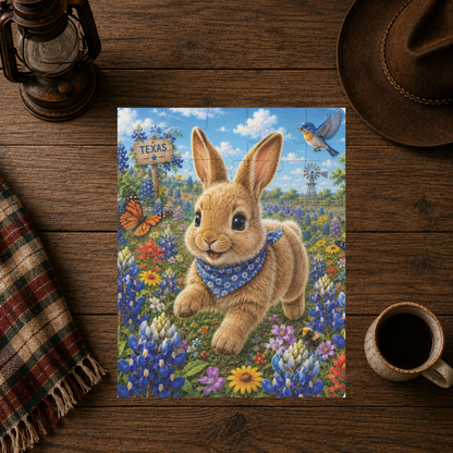 Bluebonnet Bunny  Kids' Puzzle 30-Piece