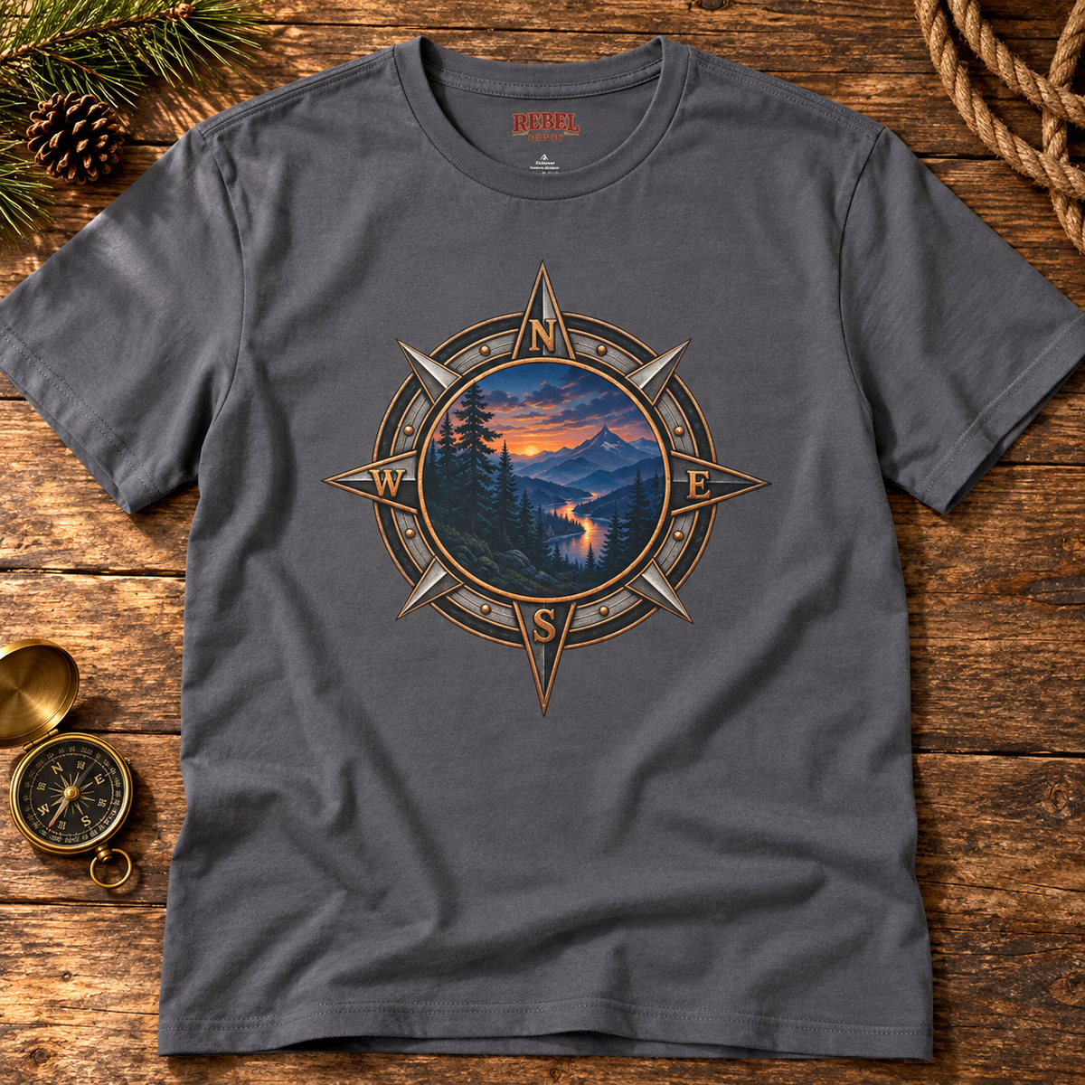 Compass Wilderness   Adult Size T-Shirt