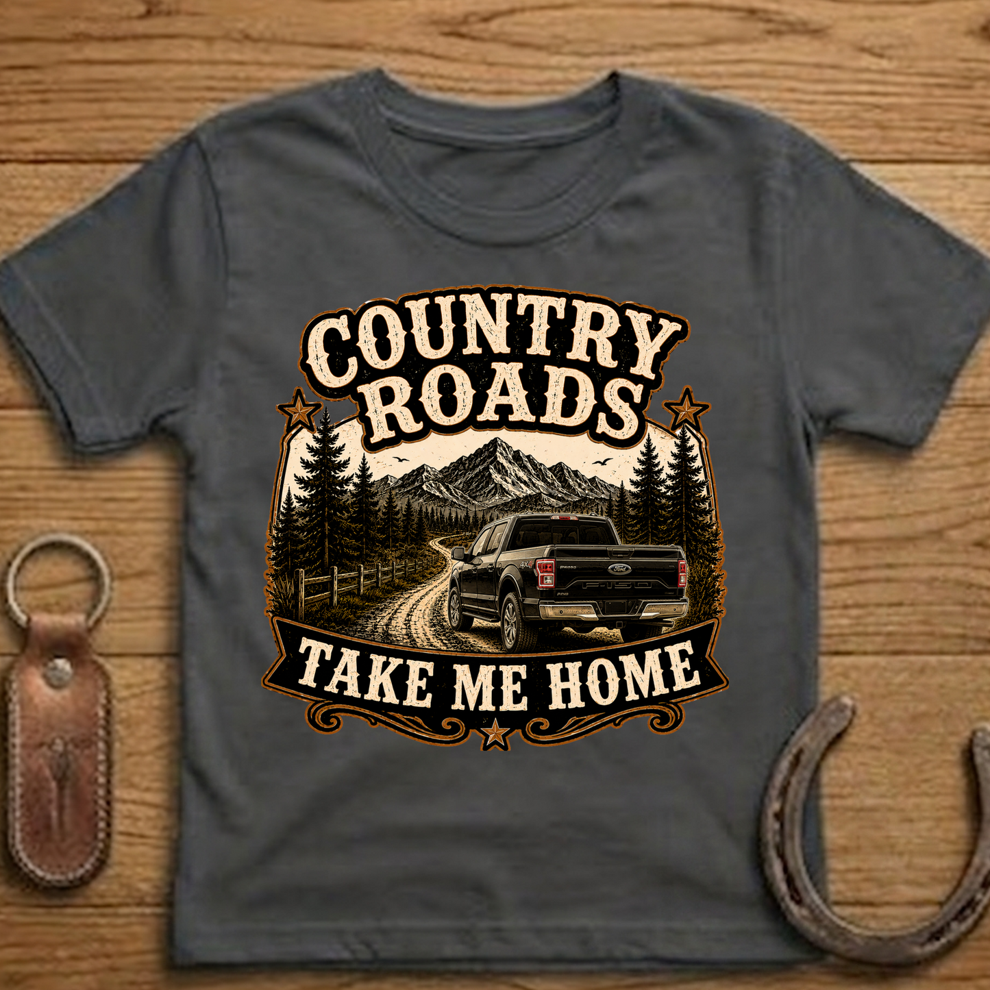 Country Roads Ford  Adult Size T-Shirt
