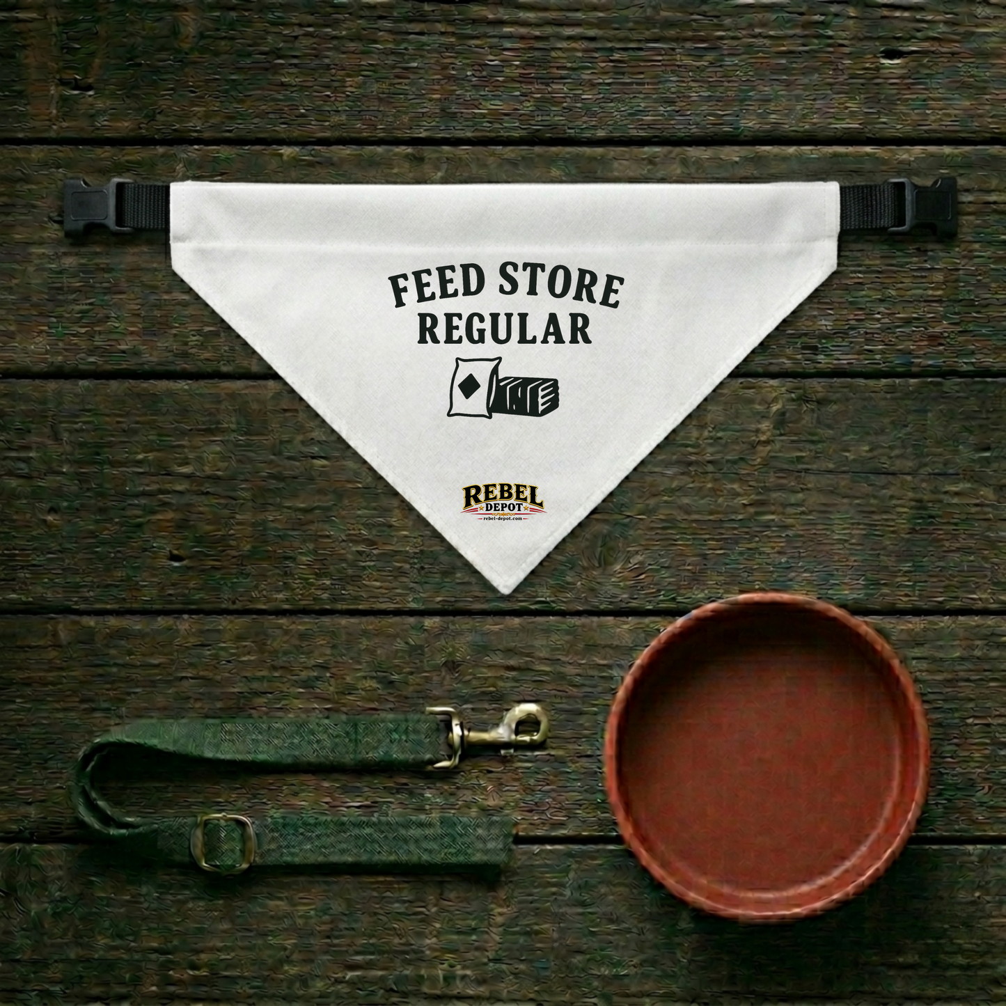 Feed Store Regular  Clip-on Pet Bandana