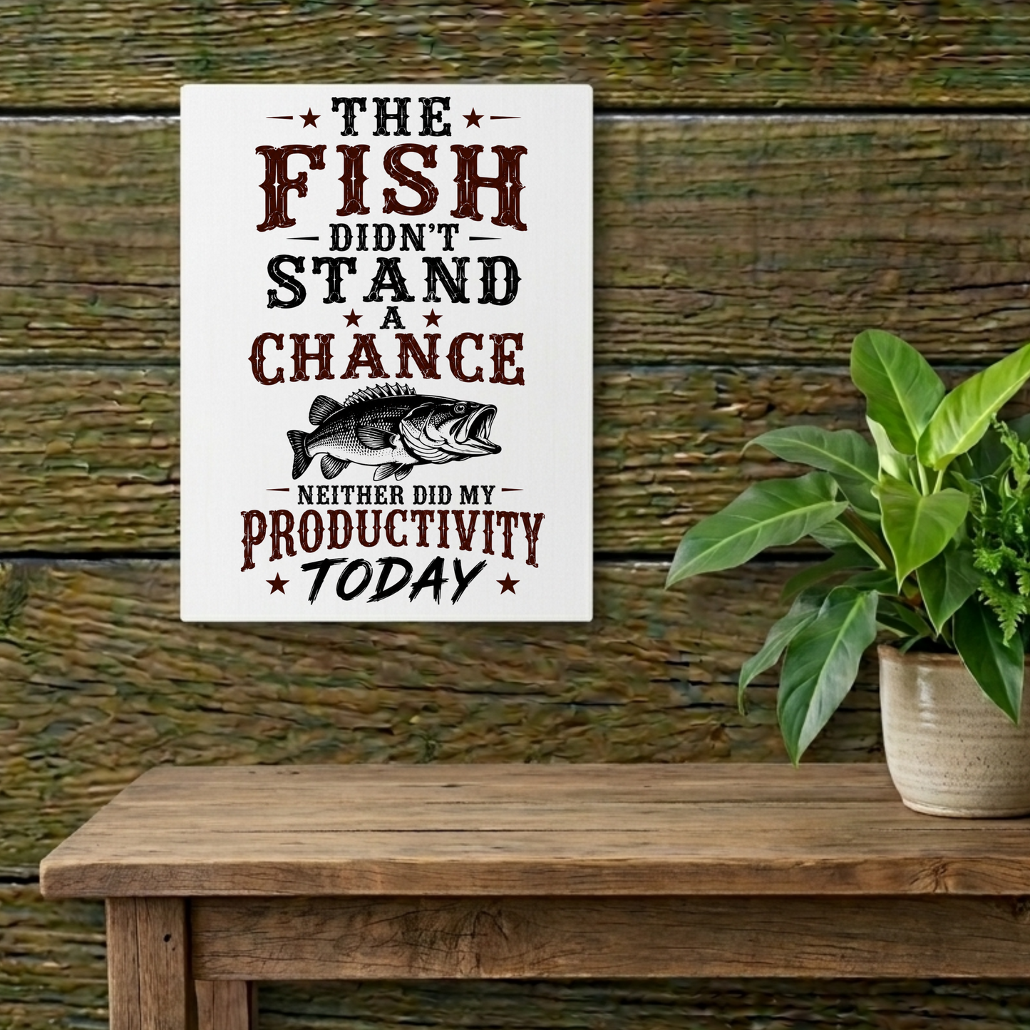 Fish Productivity  Metal Art Sign