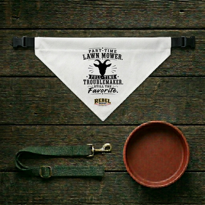 Goat Mower  Clip-on Pet Bandana