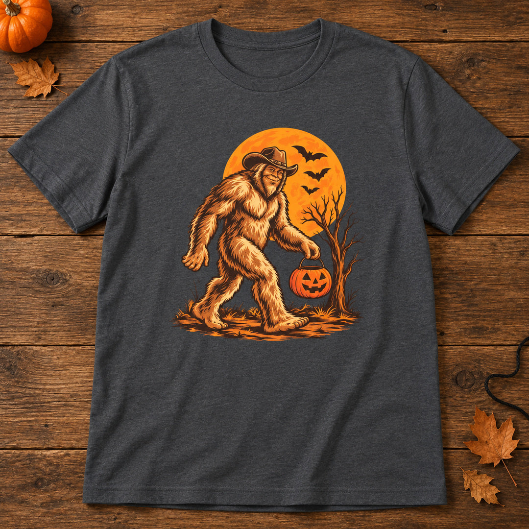 Halloween Squatch   Adult Size T-Shirt