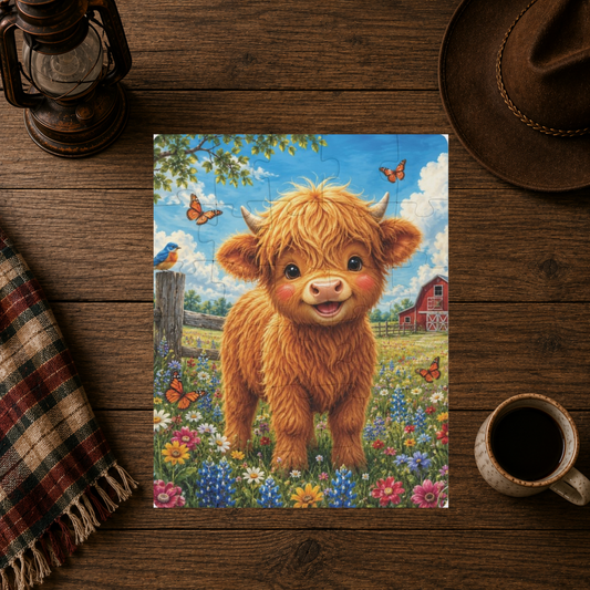 Highland Calf  Kids' Puzzle 30-Piece