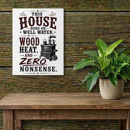 House Runs On  Metal Art Sign