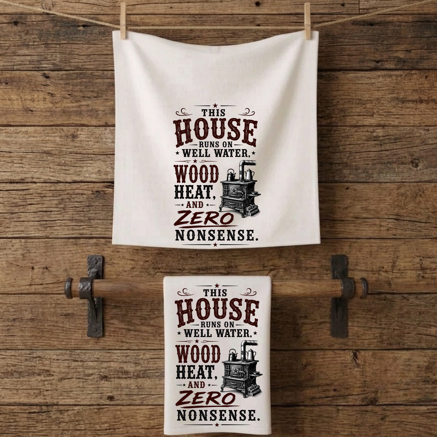 House Runs On  Kitchen Tea Towel