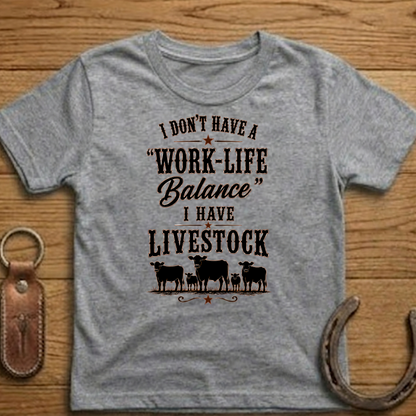 Livestock Work Life Balance   Adult Size T-Shirt